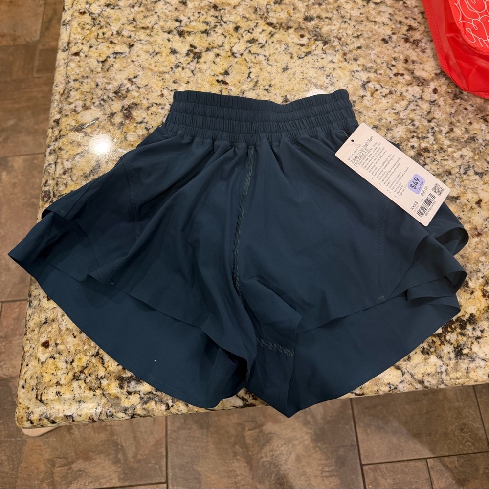 Lululemon Athletica Storm Teal Shake It Out Athletic Shorts